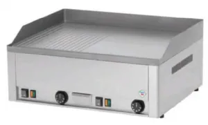 Plancha professionnelle électrique lisse et rainurée 2 zones REDFOX FTHR60E